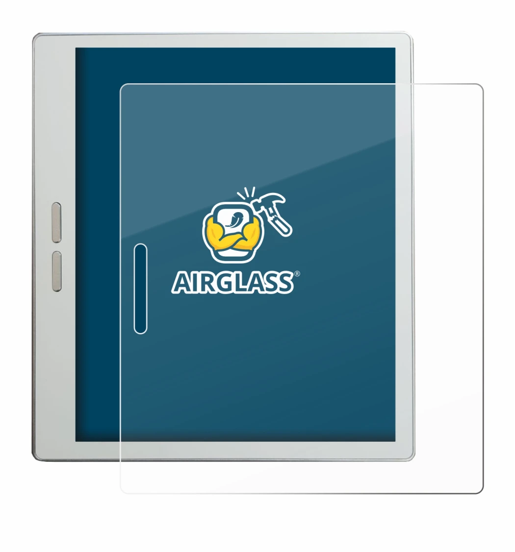 Image of the device Bigme B7 Pro with a wide variety of screen protectors.