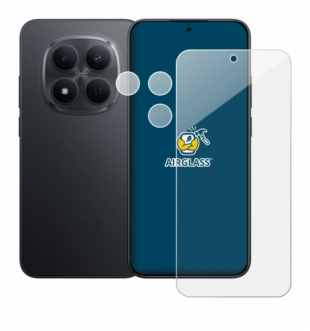Image of the device Xiaomi Redmi Note 15 Pro 5G (Front+Camera) with a wide variety of screen protectors.