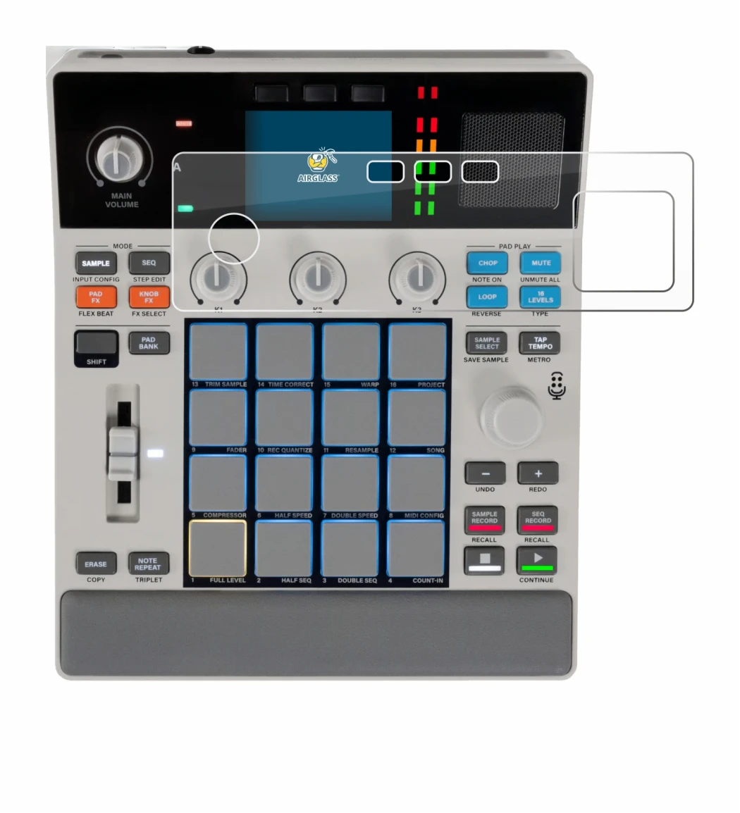 Image of the device Akai MPC Sample with a wide variety of screen protectors.