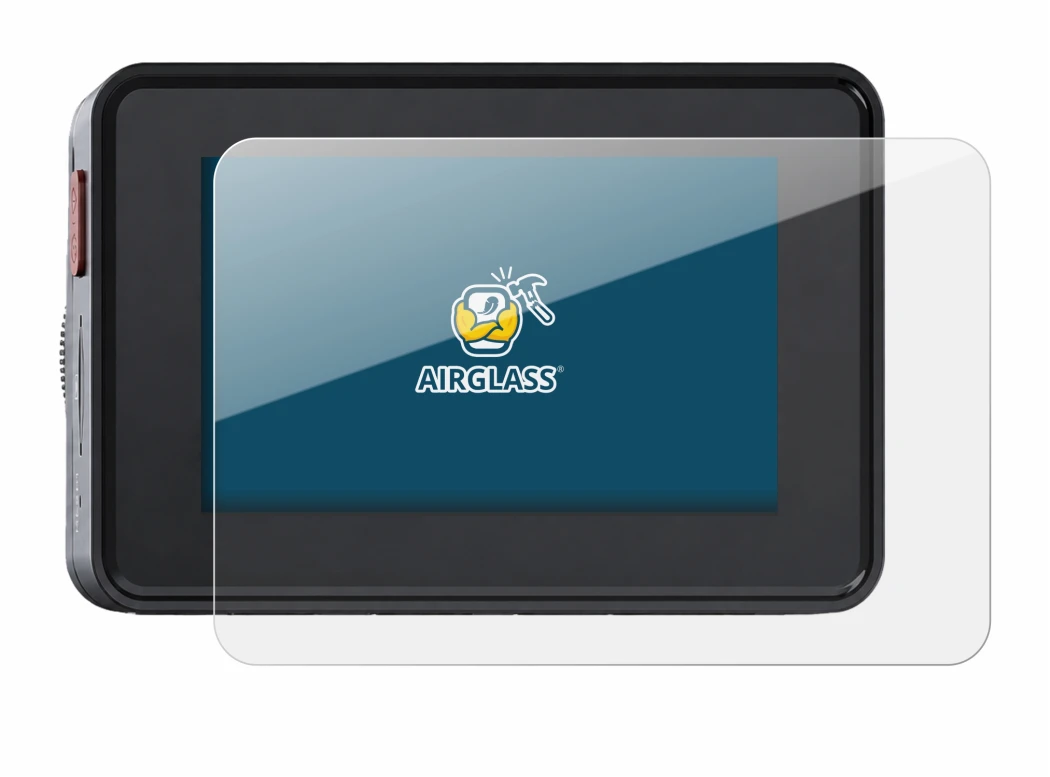 Image of the device Vantrue Element 2 with a wide variety of screen protectors.