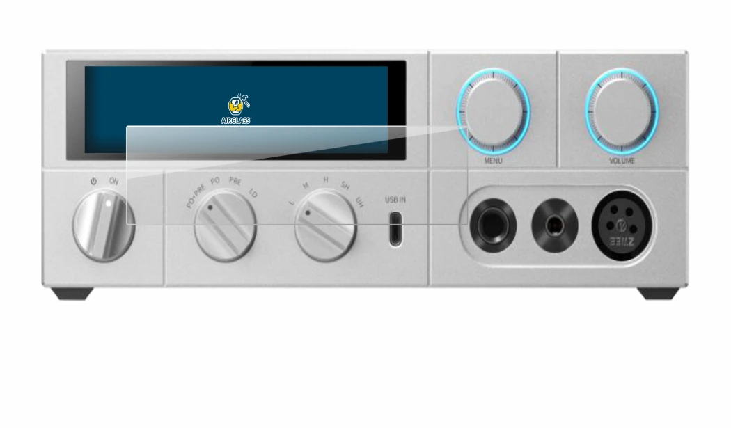Image of the device FiiO K15 with a wide variety of screen protectors.