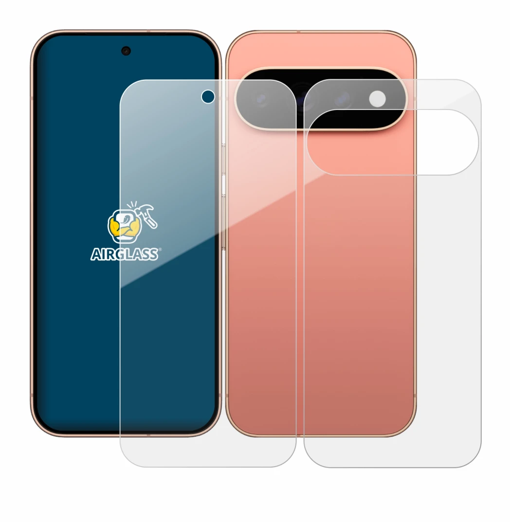 Image of the device Google Pixel 11 Pro (Front+Back) with a wide variety of screen protectors.