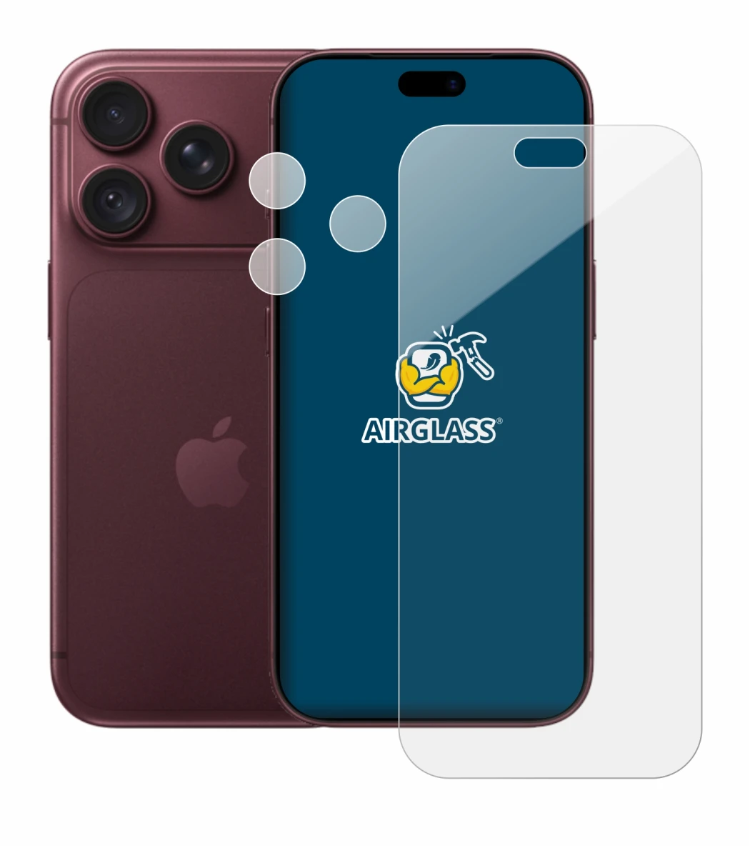 Image of the device Apple iPhone 18 Pro (Front+Camera) with a wide variety of screen protectors.