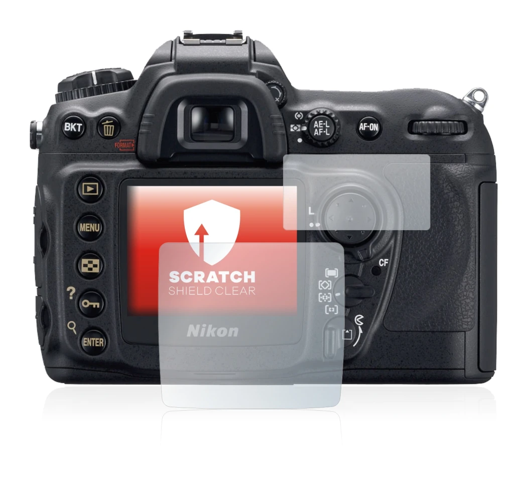 Image of the device Nikon D200 with a wide variety of screen protectors.