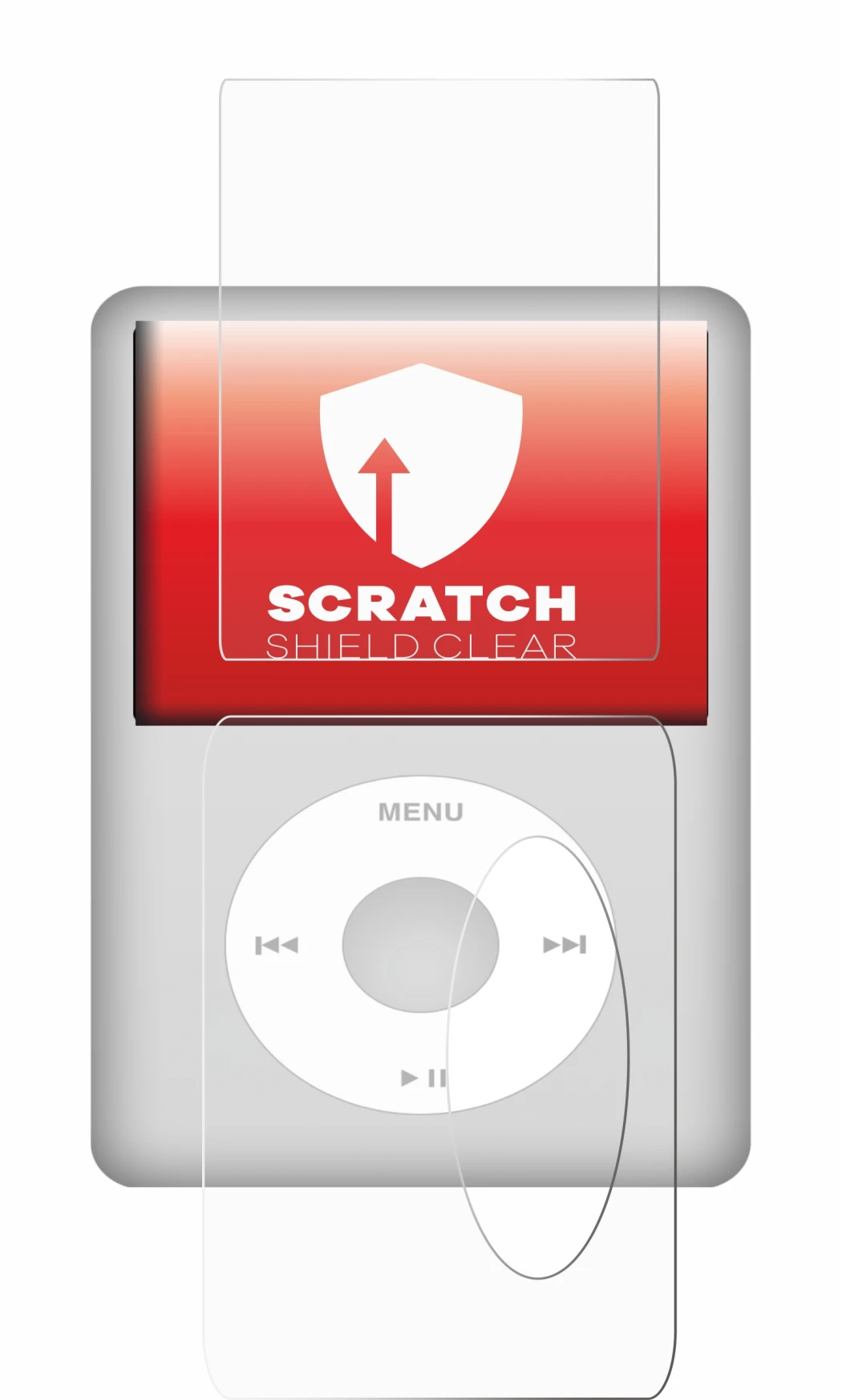 Image of the device Apple iPod Classic (Front+Back, 5.5 Gen.) with a wide variety of screen protectors.