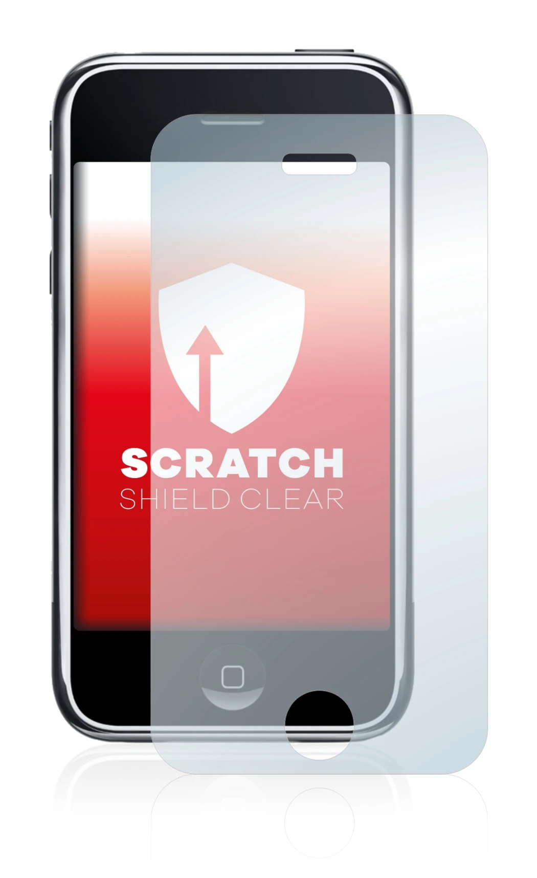 Image of the device Apple iPhone 3G with a wide variety of screen protectors.