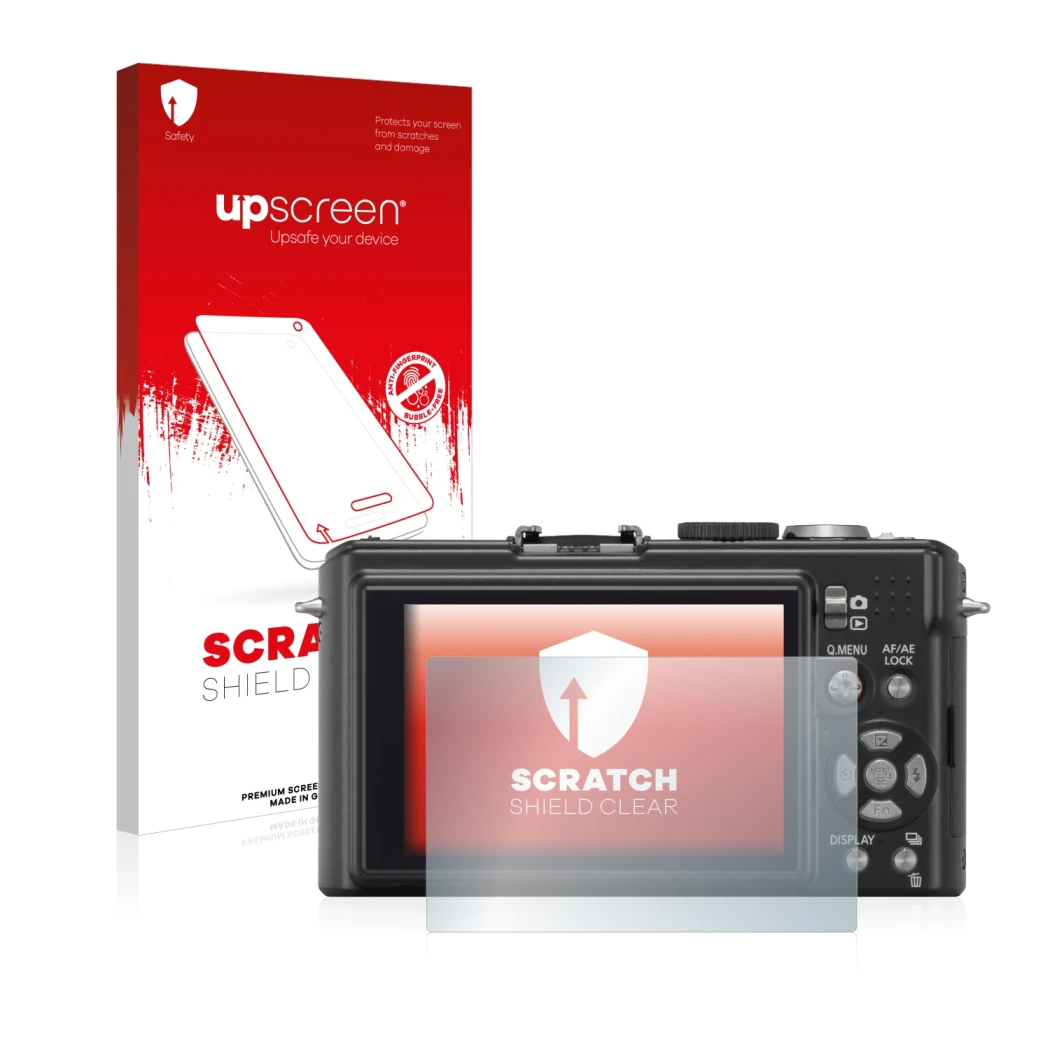 Front side of a product packaging with the brand logo upscreen. Next to it is the device Panasonic Lumix DMC-LX3 shown with th