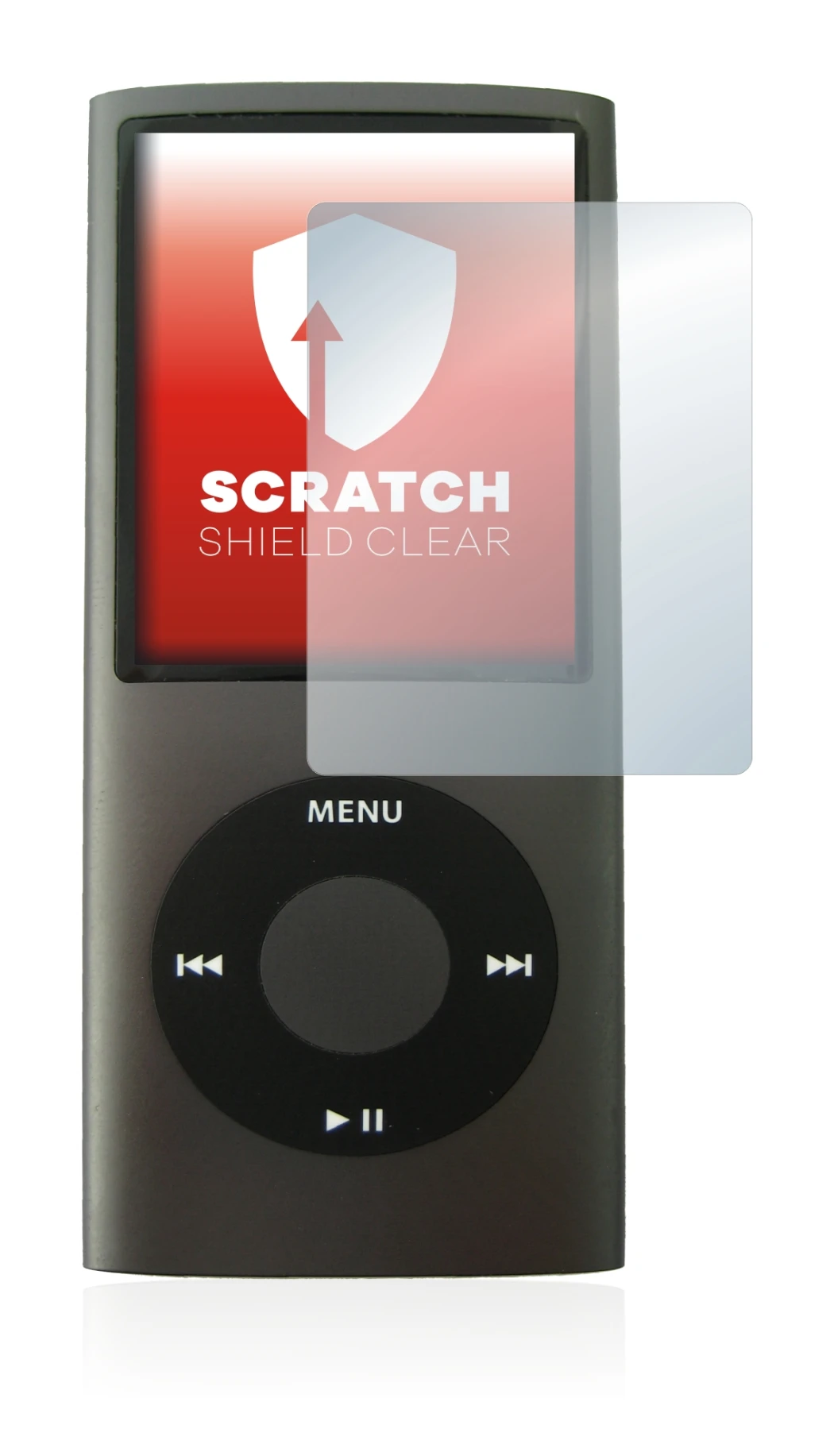 Image of the device Apple iPod nano (4th Gen.) with a wide variety of screen protectors.
