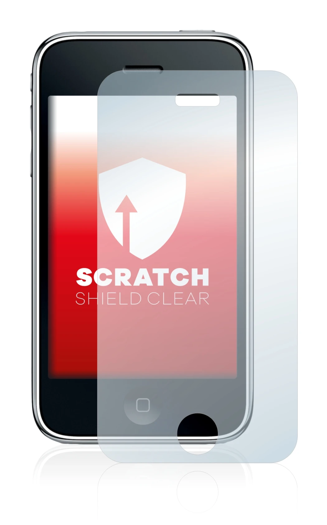 Image of the device Apple iPhone 3GS with a wide variety of screen protectors.