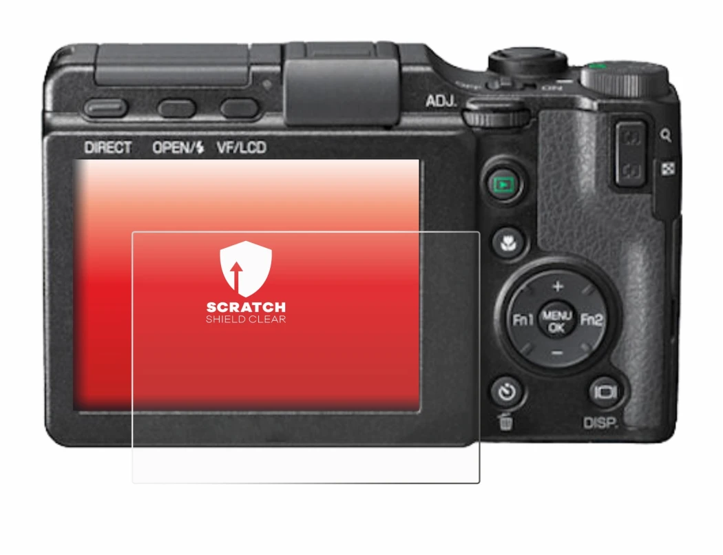 Image of the device Ricoh GXR with a wide variety of screen protectors.