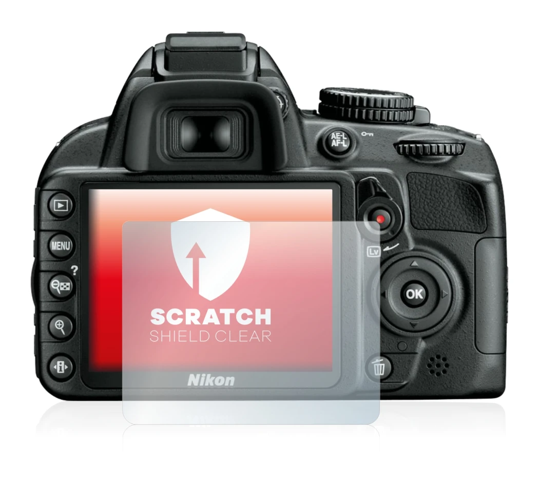 Image of the device Nikon D3100 with a wide variety of screen protectors.