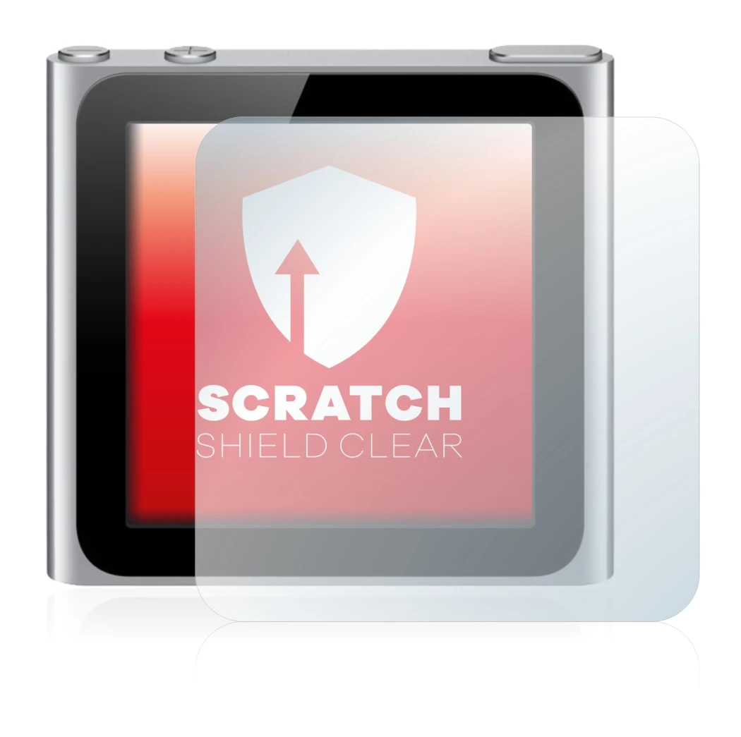 Image of the device Apple iPod nano 2010 (6th. Gen.) with a wide variety of screen protectors.