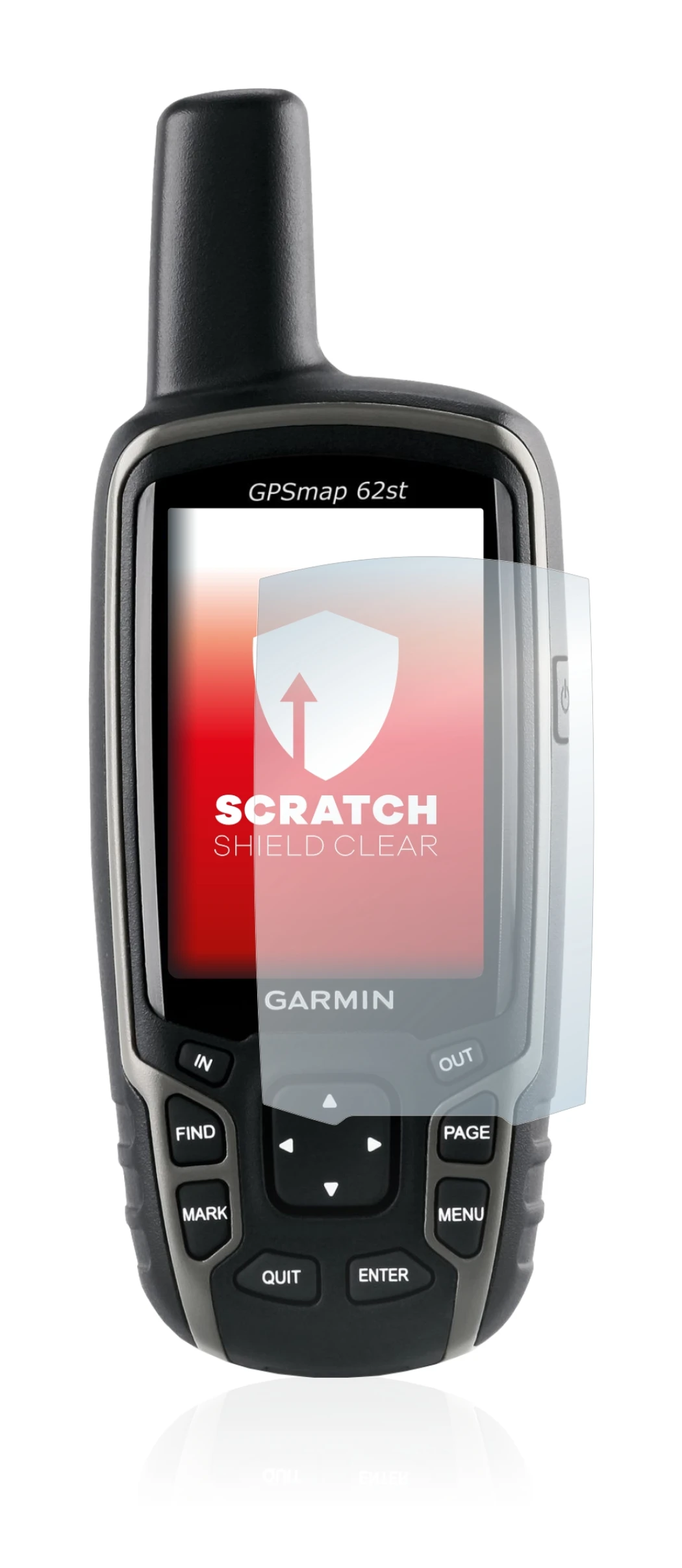 Image of the device Garmin GPSMAP 62st with a wide variety of screen protectors.