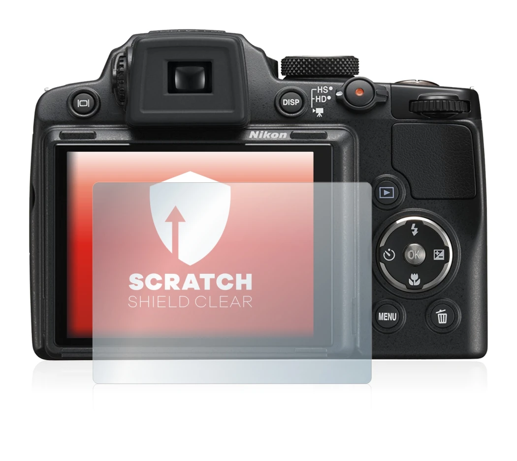 Image of the device Nikon Coolpix P500 with a wide variety of screen protectors.