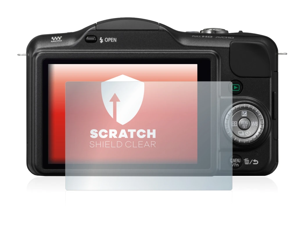 Image of the device Panasonic Lumix DMC-GF3 with a wide variety of screen protectors.