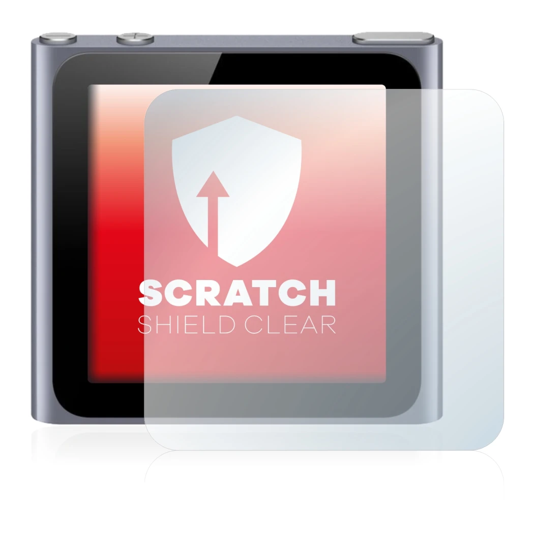 Image of the device Apple iPod nano 2011 (6th. Gen.) with a wide variety of screen protectors.