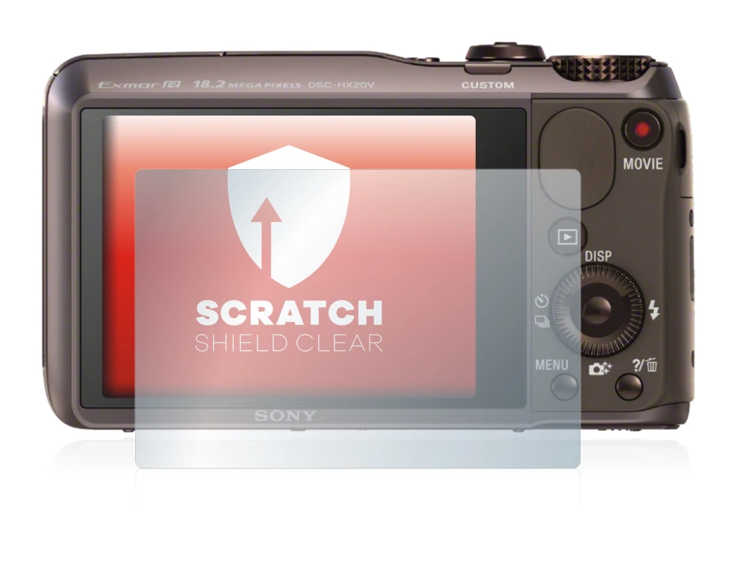 Image of the device Sony Cyber-Shot DSC-HX20V with a wide variety of screen protectors.
