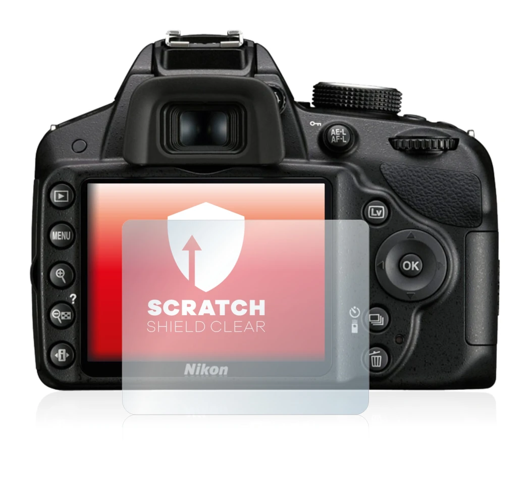Image of the device Nikon D3200 with a wide variety of screen protectors.