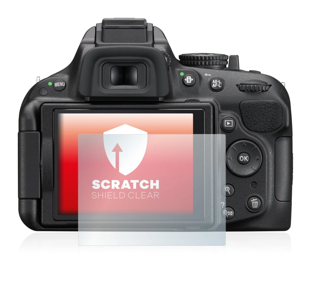 Image of the device Nikon D5200 with a wide variety of screen protectors.