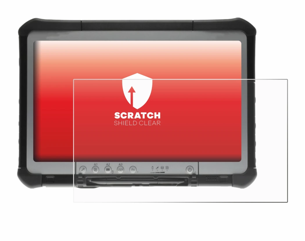 Image of the device Panasonic Toughbook CF-D1 with a wide variety of screen protectors.