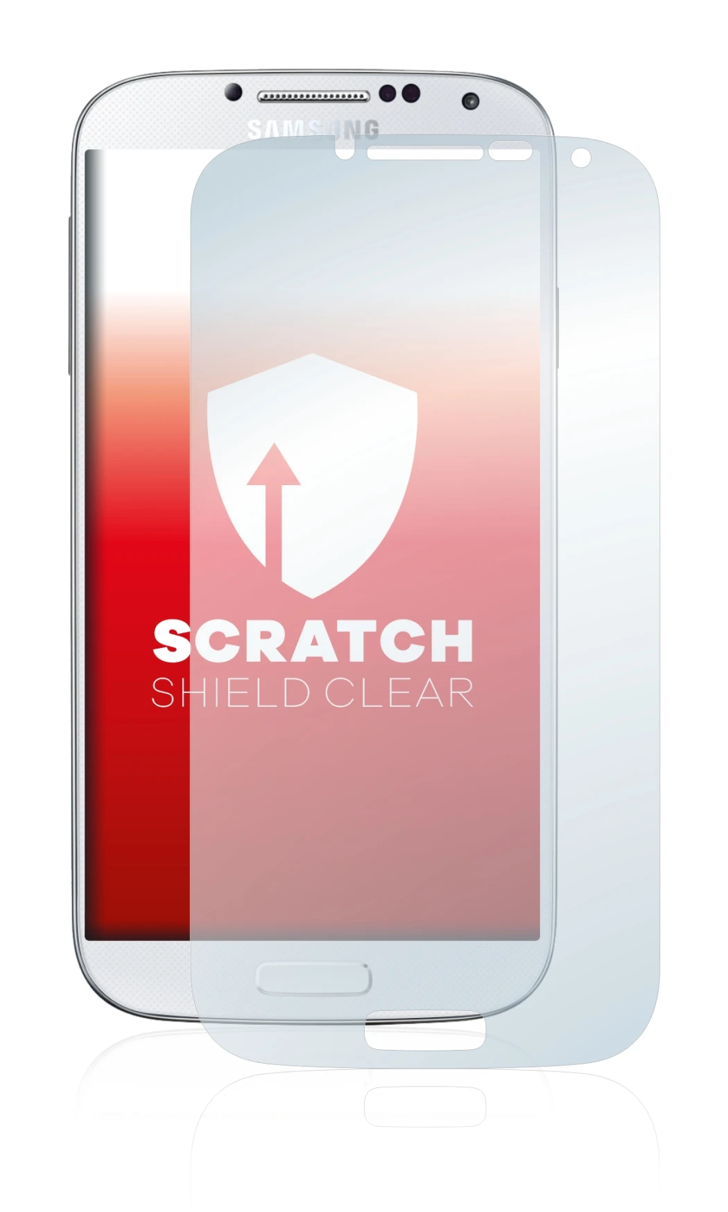 Image of the device Samsung Galaxy S4 with a wide variety of screen protectors.