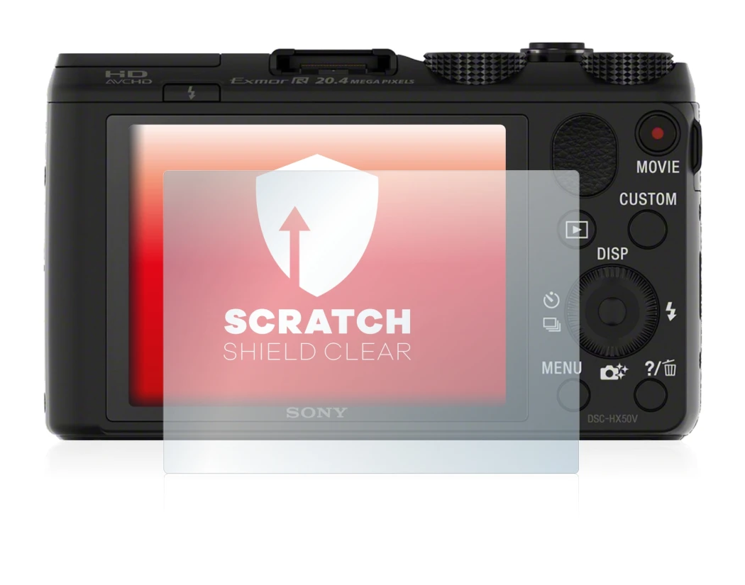 Image of the device Sony Cyber-Shot DSC-HX50V with a wide variety of screen protectors.
