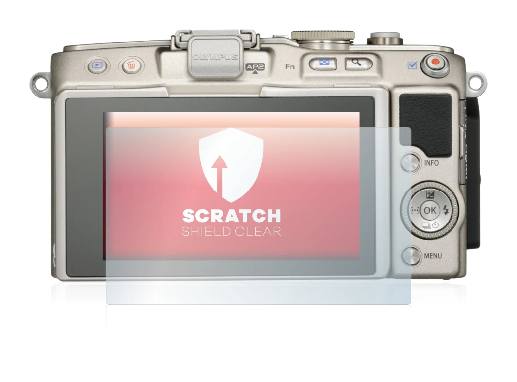 Image of the device Olympus PEN E-PL6 with a wide variety of screen protectors.