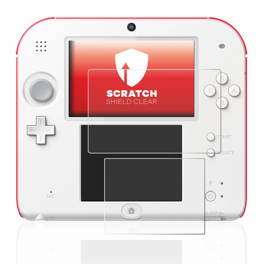 Image of the device Nintendo 2DS with a wide variety of screen protectors.