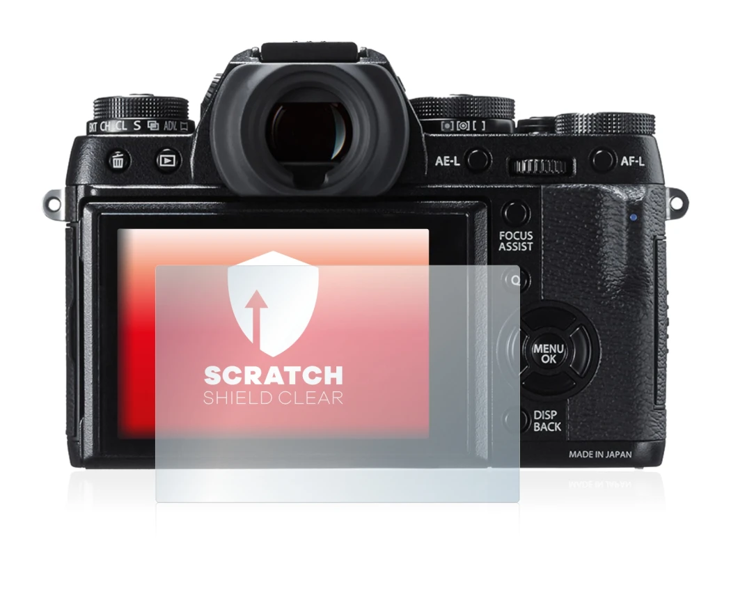 Image of the device Fujifilm X-T1 with a wide variety of screen protectors.