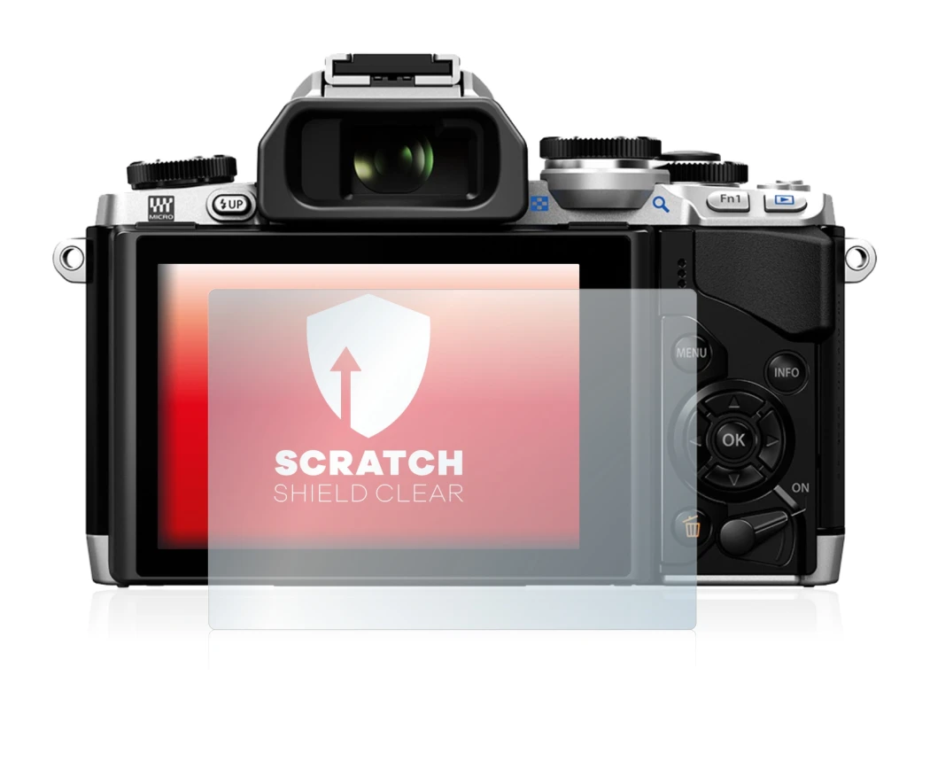 Image of the device Olympus OM-D E-M10 with a wide variety of screen protectors.