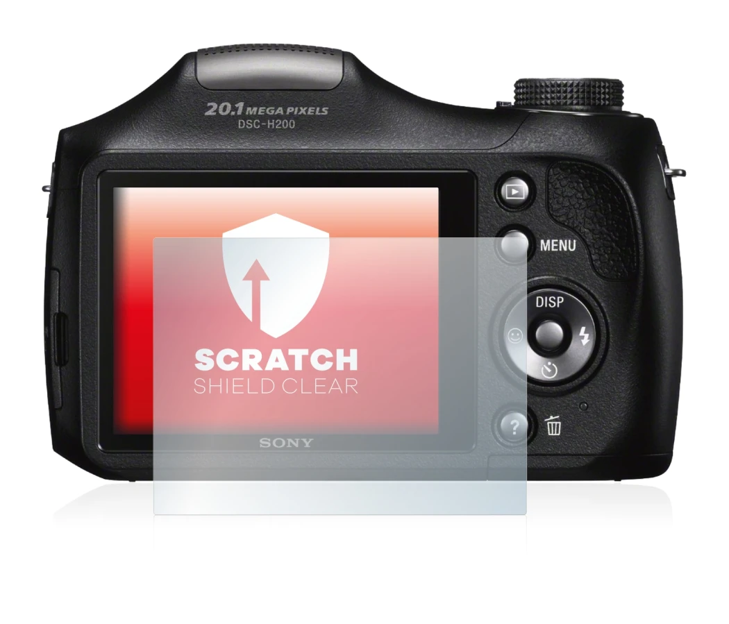 Image of the device Sony Cyber-Shot DSC-H300 with a wide variety of screen protectors.