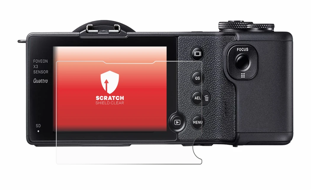 Image of the device Sigma dp2 Quattro with a wide variety of screen protectors.