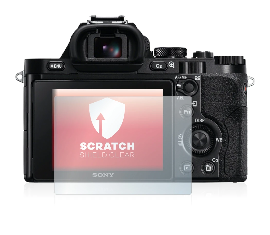 Image of the device Sony Alpha 7S with a wide variety of screen protectors.
