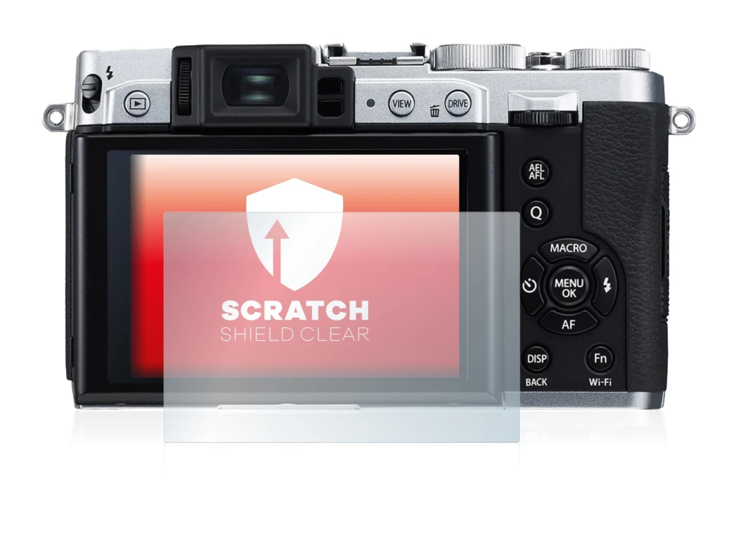 Image of the device Fujifilm X30 with a wide variety of screen protectors.