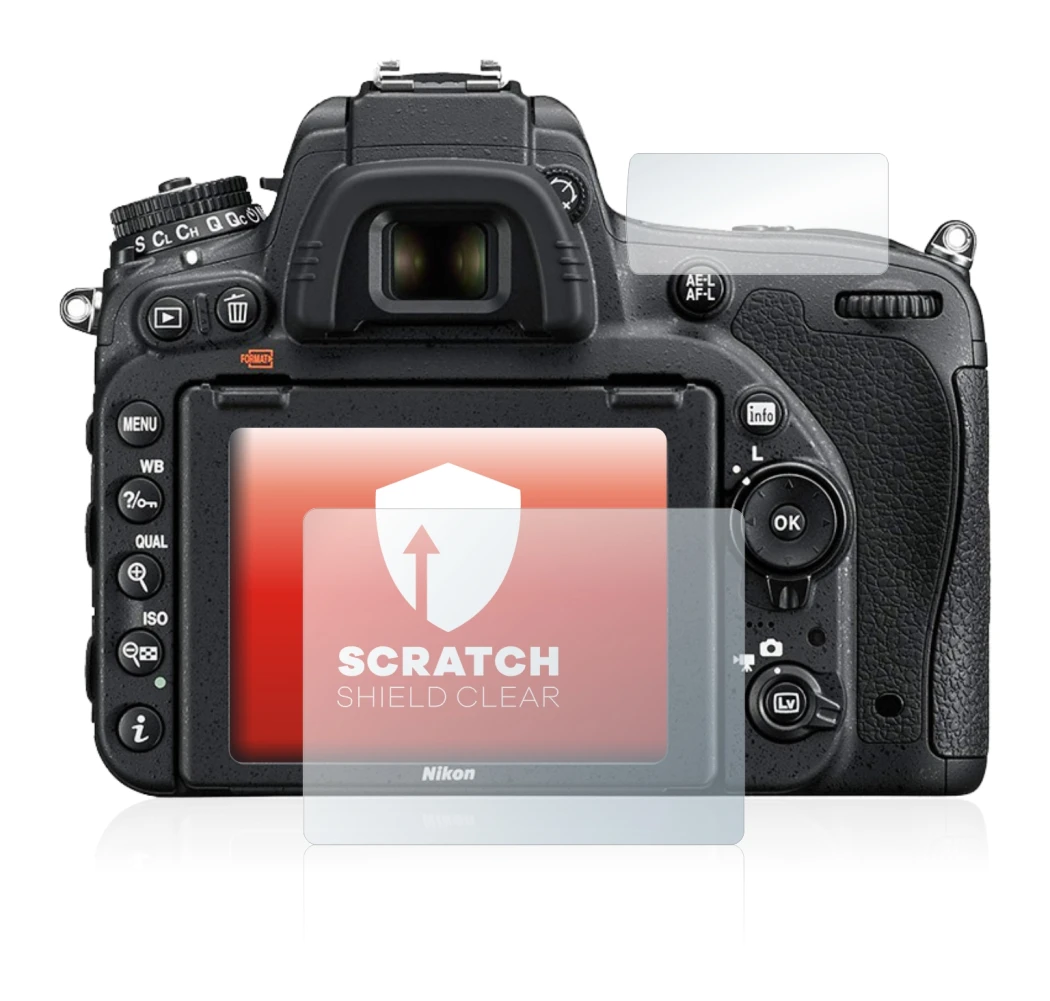 Image of the device Nikon D750 with a wide variety of screen protectors.