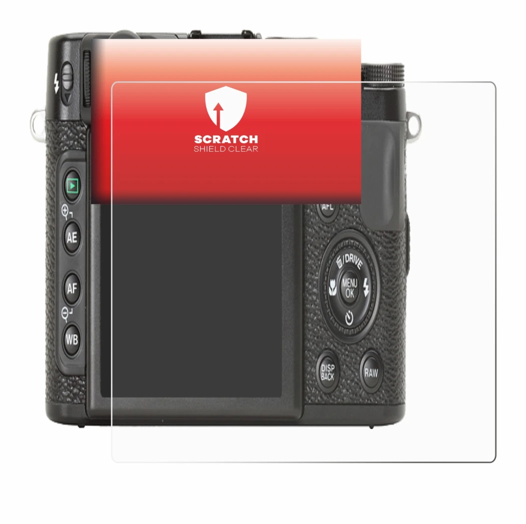 Image of the device Fujifilm X10 with a wide variety of screen protectors.