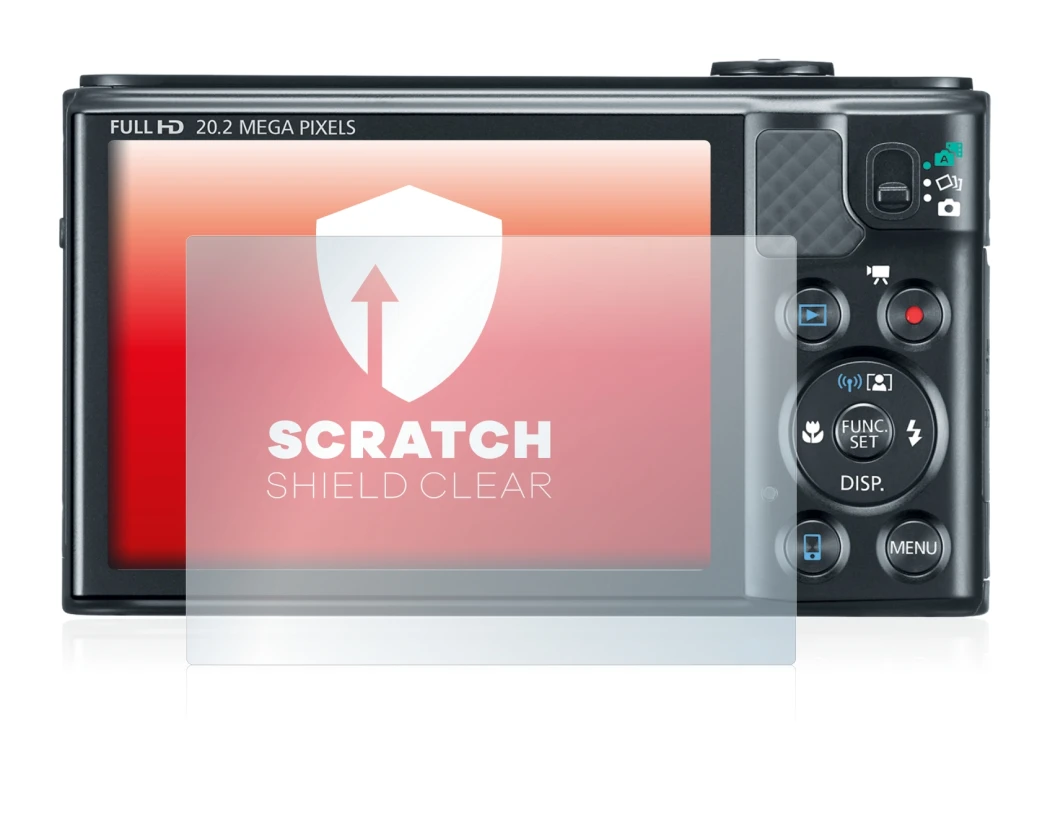 Image of the device Canon PowerShot SX610 HS with a wide variety of screen protectors.