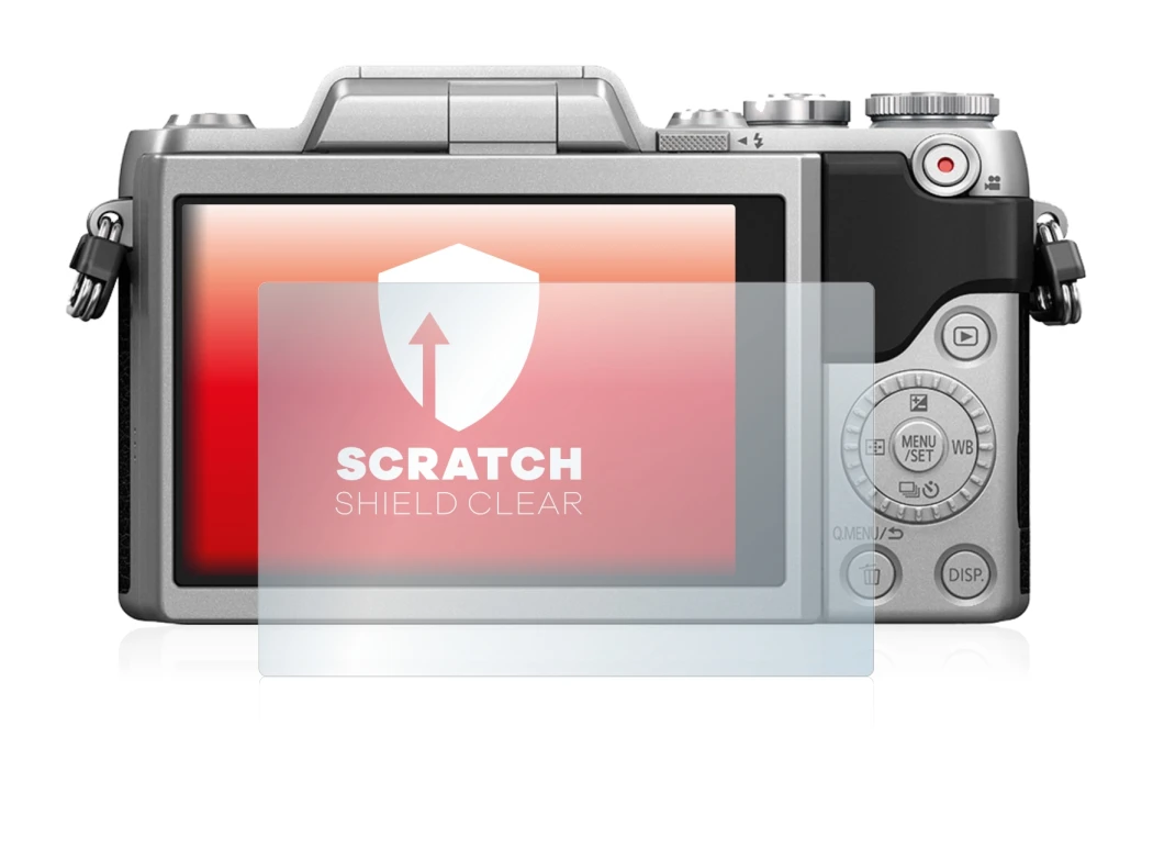 Image of the device Panasonic Lumix DMC-GF7 with a wide variety of screen protectors.