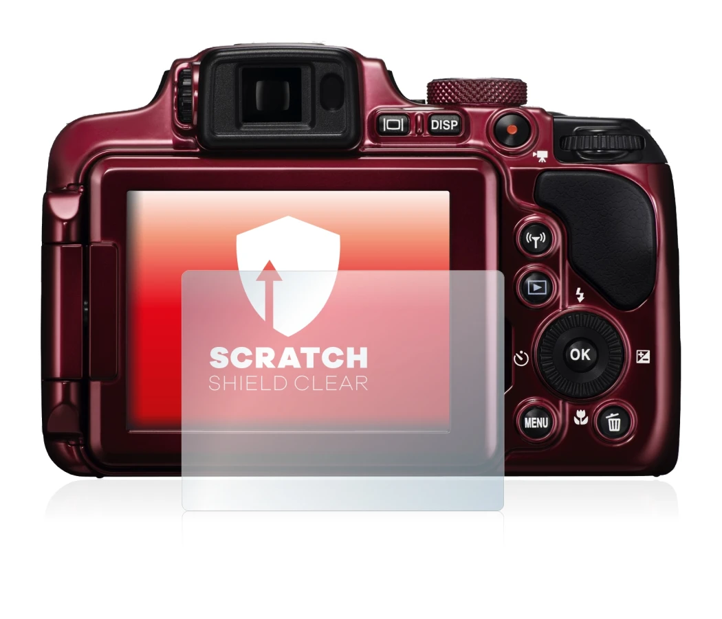 Image of the device Nikon Coolpix P610 with a wide variety of screen protectors.