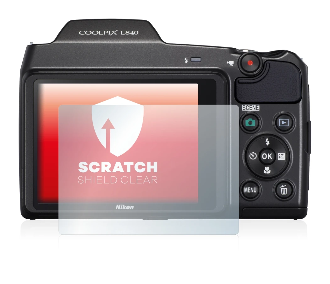 Image of the device Nikon Coolpix L840 with a wide variety of screen protectors.