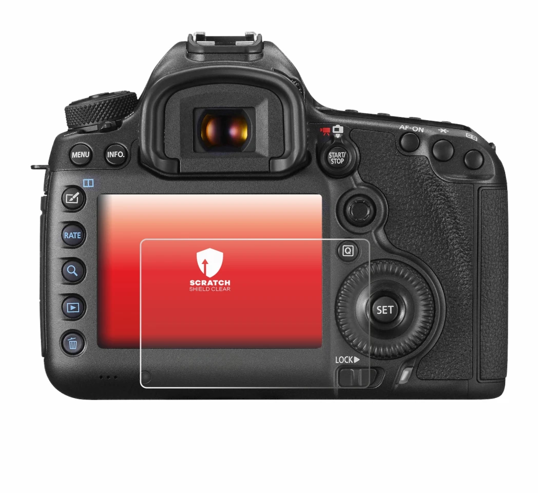 Image of the device Canon EOS 5DS R with a wide variety of screen protectors.