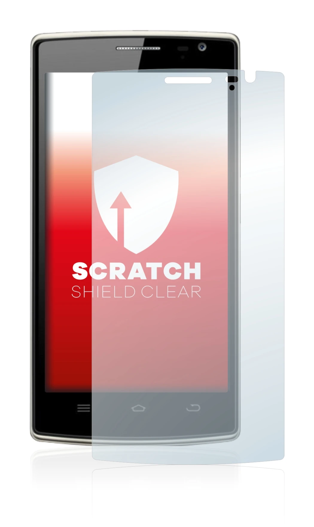 Image of the device THL 5000T with a wide variety of screen protectors.