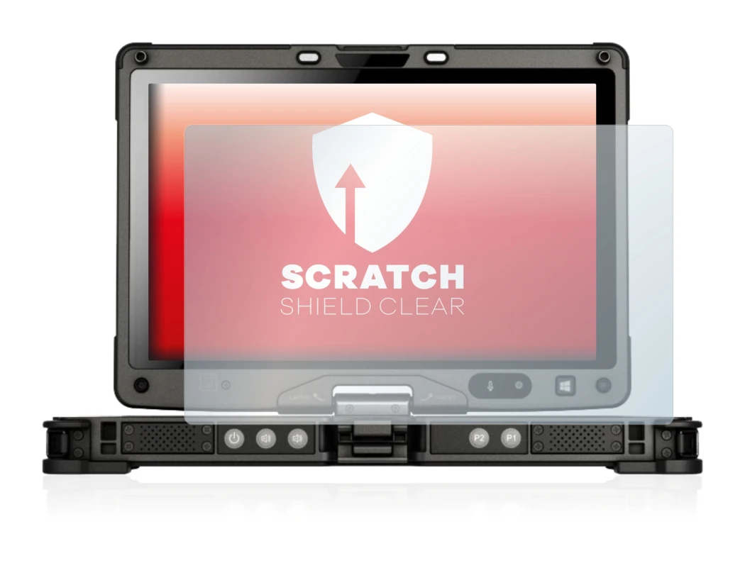 Image of the device Getac V110 with a wide variety of screen protectors.