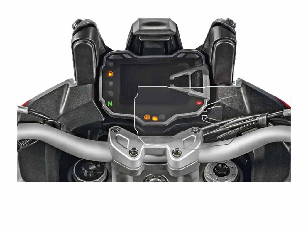 Image of the device Ducati Multistrada 1200S 2015 Speedometer display with a wide variety of screen protectors.