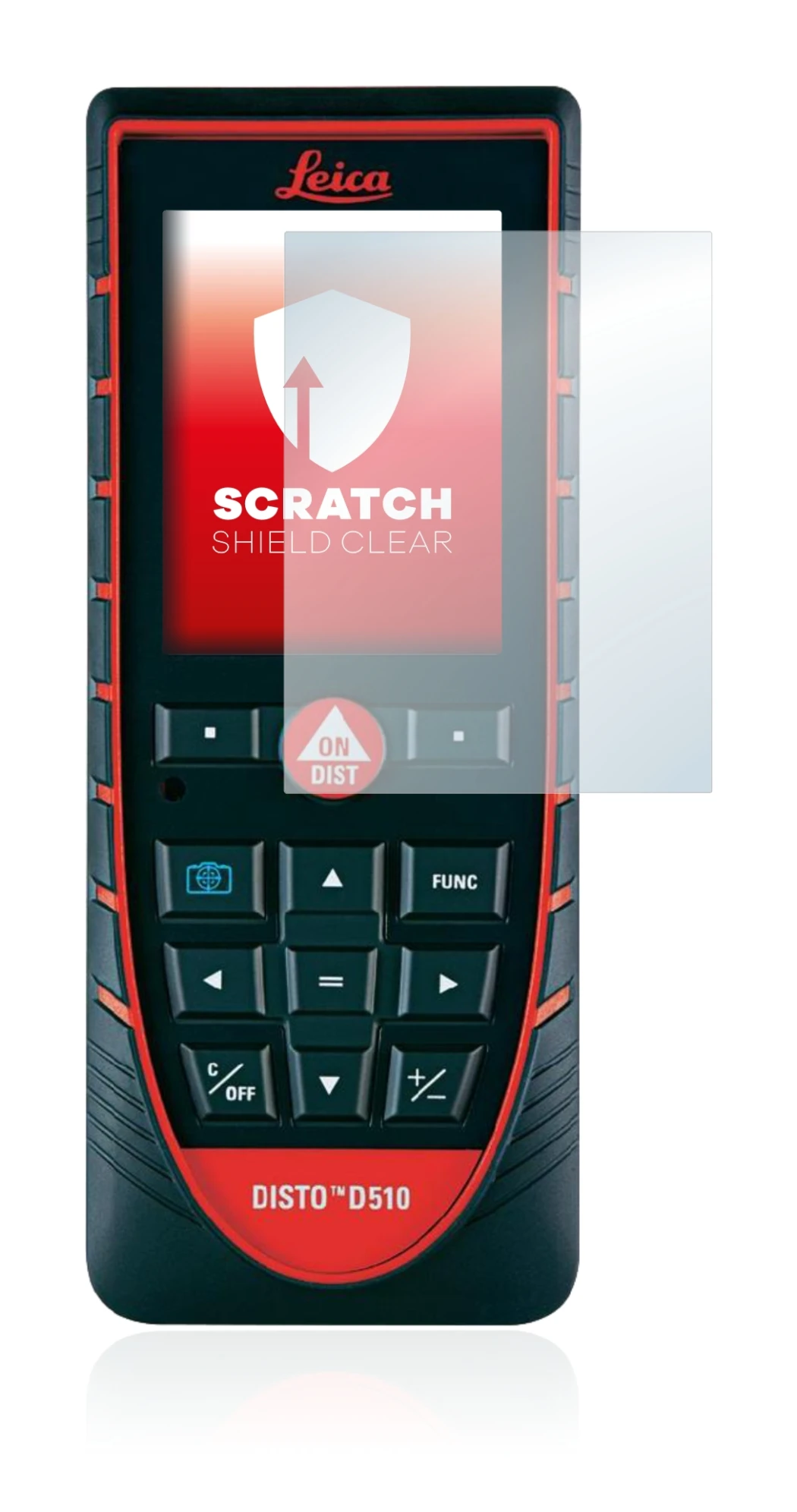 Image of the device Leica DISTO D510 with a wide variety of screen protectors.