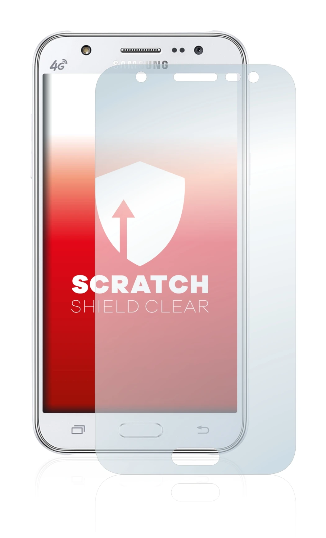 Image of the device Samsung Galaxy J5 2015 with a wide variety of screen protectors.