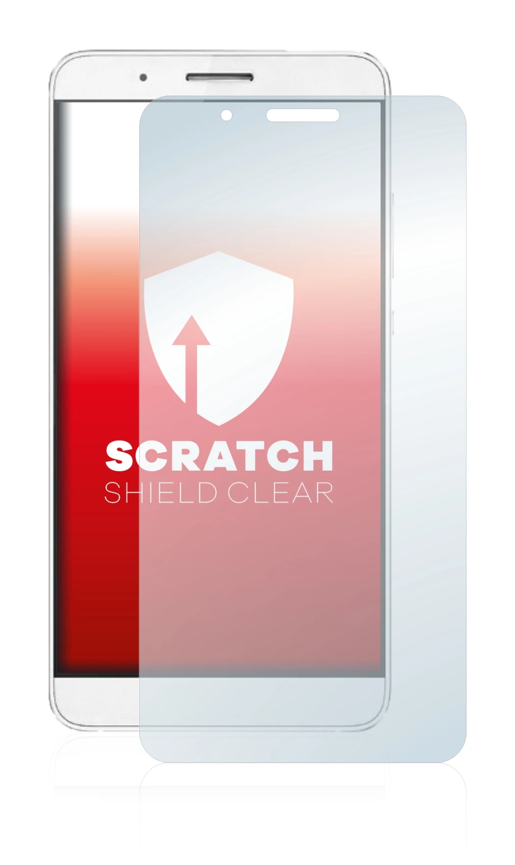 Image of the device Honor 7i with a wide variety of screen protectors.