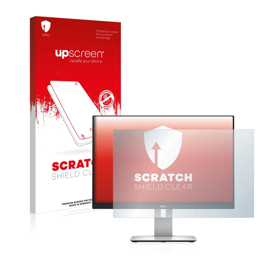 Front side of a product packaging with the brand logo upscreen. Next to it is the device Dell Ultrasharp U2415 shown with the 