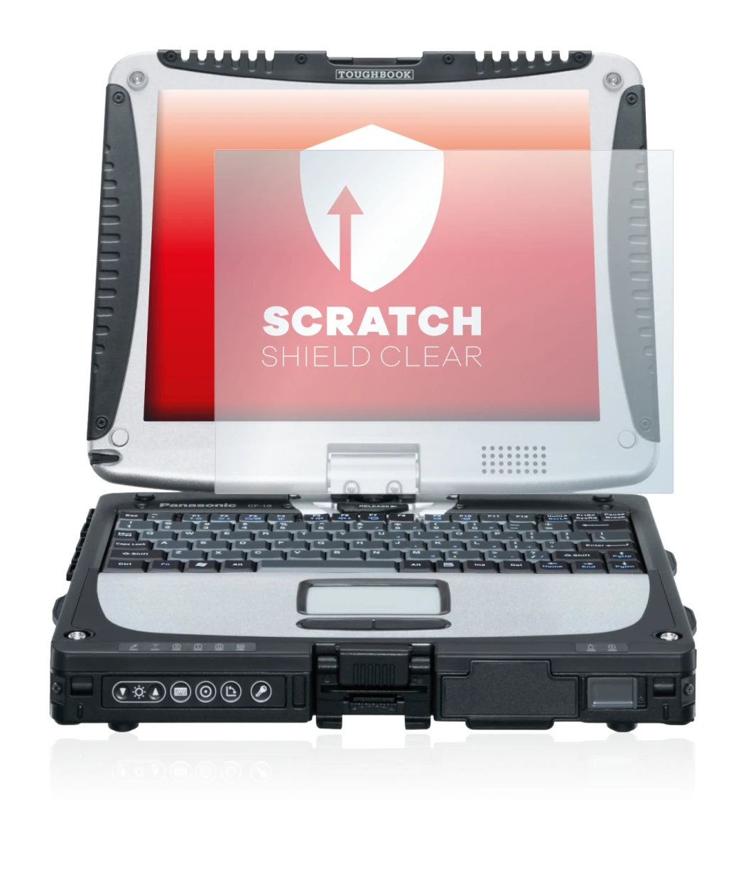 Image of the device Panasonic Toughbook CF-19 with a wide variety of screen protectors.