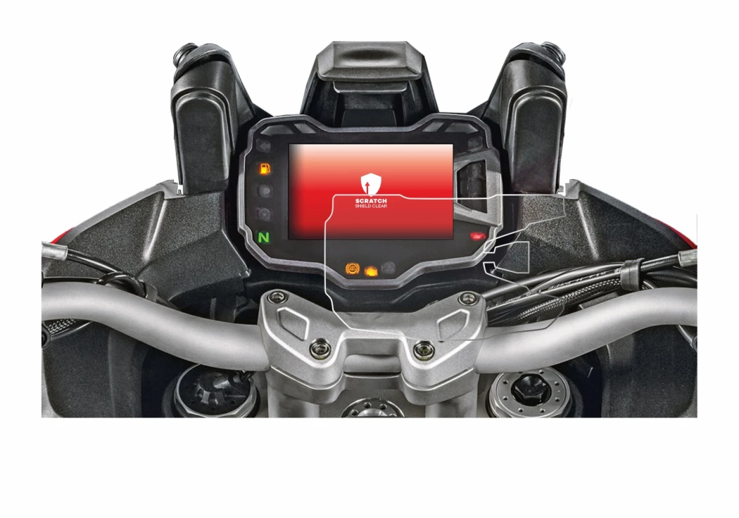 Image of the device Ducati Multistrada 1200 2015+ Speedometer display with a wide variety of screen protectors.